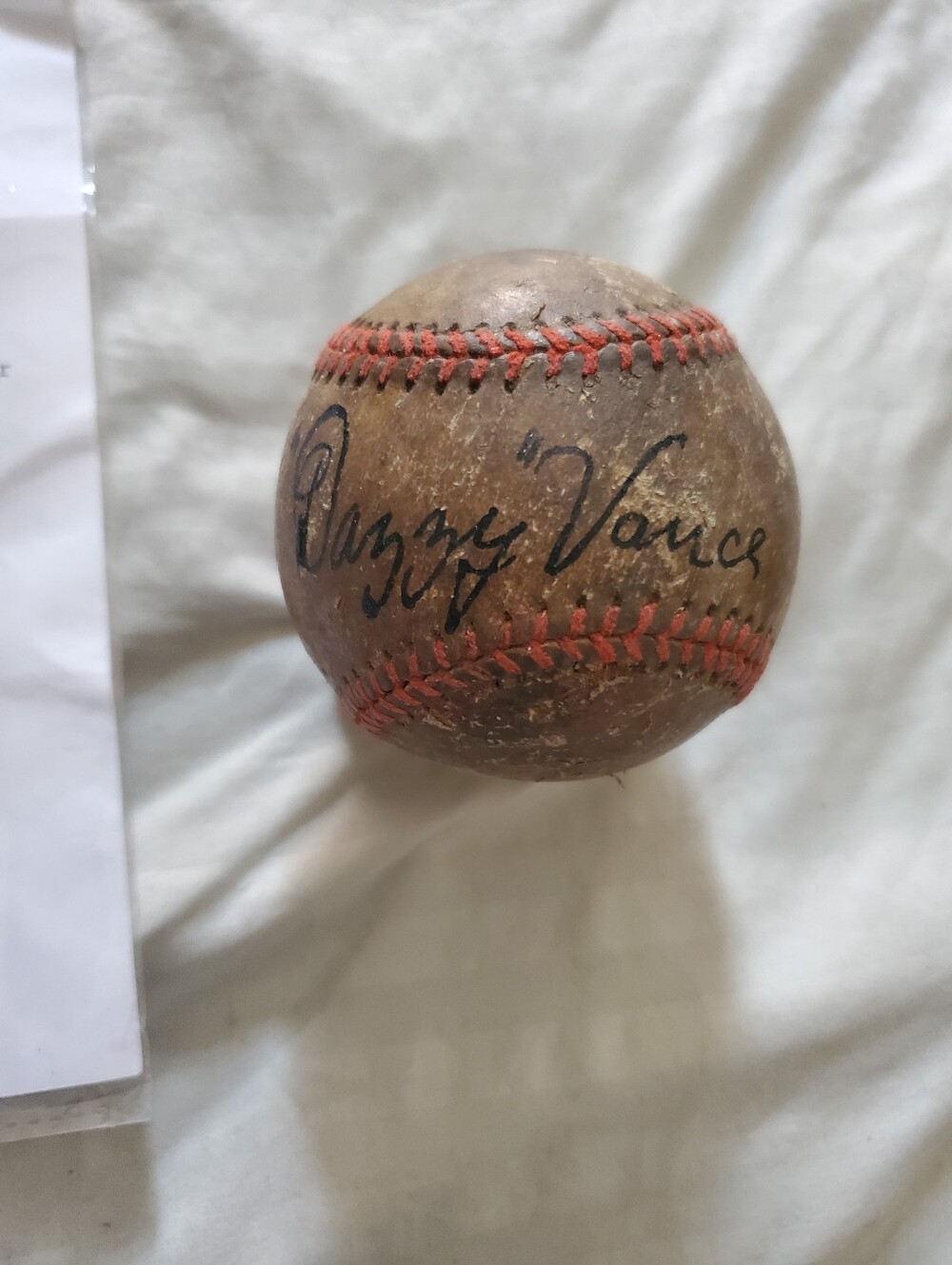 Dazzy Vance Autograph Baseball Loa